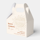 Bohoモダンここ来の息子の赤ちゃんシャワー フェイバーボックス (裏面サイド)