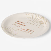 Bohoモダンここ来の息子の赤ちゃんシャワー ペーパープレート (アングル)