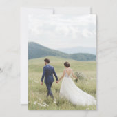 Bohoモダンの写結婚真 サンキューカード (裏面)