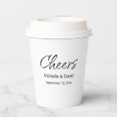 Bohoモダンスクリプカジュアルト結婚式レセプション 紙コップ (裏面)