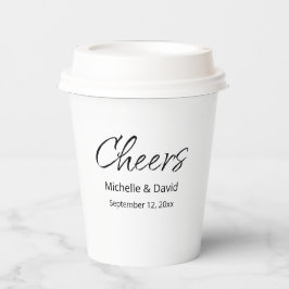 Bohoモダンスクリプカジュアルト結婚式レセプション 紙コップ