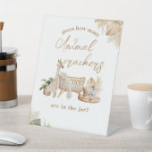 Bohoモダンハートフォントベイビーシャワー推測ゲームサイン 台座サイン (インサイチュ)