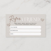 Bohoモダンフレンド割引クーポンカードを参照 紹介カード (裏面)