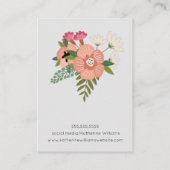 Bohoモダンフローライヤリング表示 名刺 (裏面)