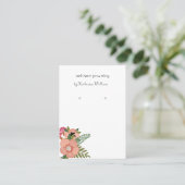 Bohoモダンフローライヤリング表示 名刺 (スタンド正面)