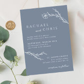 Bohoモダンフローラ概要Dusty Blue結婚 招待状