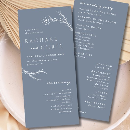 Bohoモダンフローラ概要Dusty Steel Blue