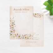 bohoモダンフローラ水彩絵文字表示カード (デスク)