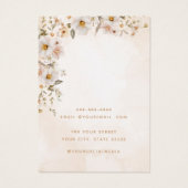 bohoモダンフローラ水彩絵文字表示カード (裏面)