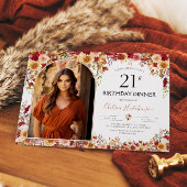 Bohoモダンフローラ21th Birthday Dinner Photo 招待状