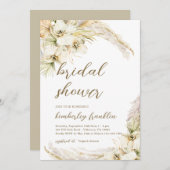 Bohoモダンブライダルシャワー印刷またはデジタル 招待状 (正面/裏面)