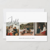 Bohoモダン喜び3枚の写真クリスマス シーズンカード (正面)