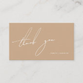 Bohoモダン手書きスクリプトありがとうご割引 名刺 (正面)
