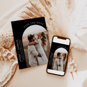 Bohoモダン日付の保存 |フォトミニマリストカード 招待状