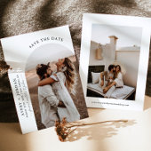 Bohoモダン日付の保存 |フォトミニマリストカード 招待状