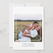 Bohoモダン日付の保存 | 写真ミニマル 招待状 (裏面)