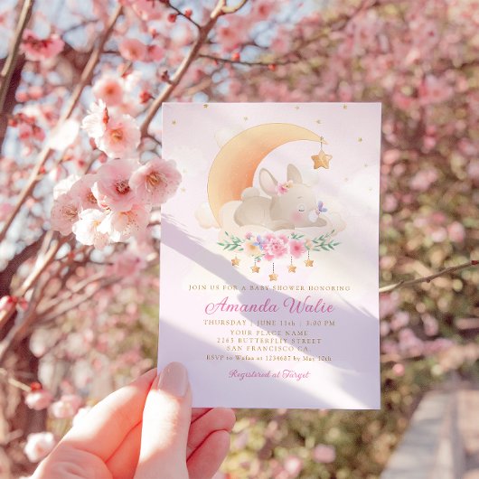 Bohoモダン水彩乳房ベビーシャワー 招待状