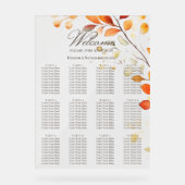 Bohoモダン水彩紅葉座席表 アクリルサイン (正面)