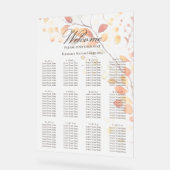 Bohoモダン水彩紅葉座席表 アクリルサイン (傾斜)