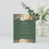 BOHOモダン秋フローラ水彩森グリーン エンクロージャーカード (スタンド正面)