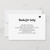 Bohoモダン Books forベビーリクエスト挿入カード 招待状 (正面)