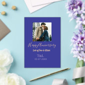 bohoモダン happy anniversary名前blue orange アクリル招待状 (インサイチュ (ウェディング))