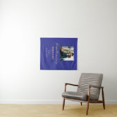 bohoモダン happy anniversary名前blue orange タペストリー (インサイチュ(横))