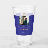 bohoモダン happy anniversary名前blue orange タンブラーグラス (裏面)