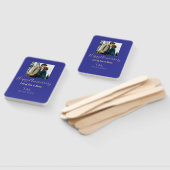 bohoモダン happy anniversary名前blue orange ハンドファン (組立なし)