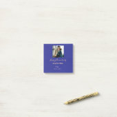 bohoモダン happy anniversary名前blue orange ポストイット (デスク上)