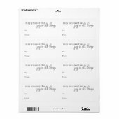 Bohoモダン Joy In All Things Rectangular Gift ラベル (フルシート)