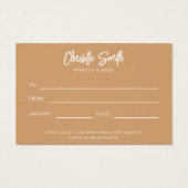 Bohoモダン Small Business Gift Certificate (裏面)