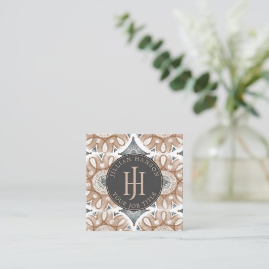 Bohoモノグラムの名刺 スクエア名刺 (スタンド正面)