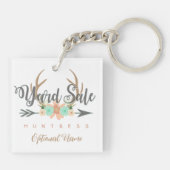 BOHOヤードセール鹿〔雄ジカの〕枝角カスタムキーチェーン キーホルダー (裏面)