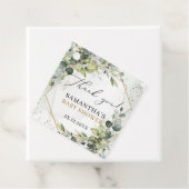 Bohoユーカリ緑の枝金ゴールド赤ちゃんシャワー フェイバータグ (インサイチュ)