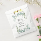 BOHOユーカリ緑の水の色ベビーシャワー フェイバーバッグ (封をした状態)