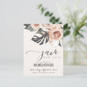 BOHOラストモンステラ水カラーフローラ日救付 案内ポストカード (スタンド正面)