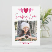 Bohoラブピンク写真バレンタインデー シーズンカード (スタンド正面)