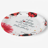 Bohoリトルレディバグ赤ちゃんシャワー ペーパープレート (アングル)