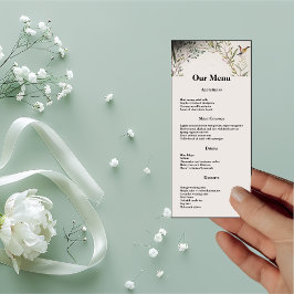 BOHOリングや輪の花と枝結婚の夕食 メニュー