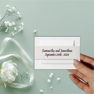 BOHOリングや輪の花と枝 招待状ベリーバンド