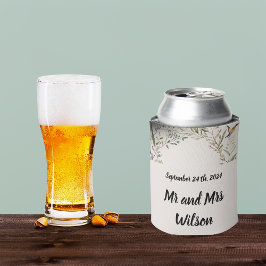 BOHOリングや輪の花と枝 缶クーラー