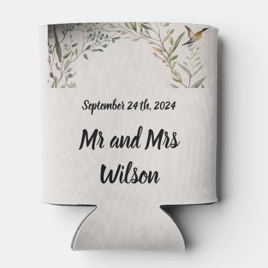 BOHOリングや輪の花と枝 缶クーラー (裏面)