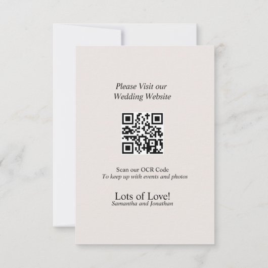 BOHOリングや輪花の枝の日付カードを保存 出欠カード (裏面)