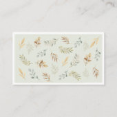 Bohoレインボーとフラワーブックベビーカード エンクロージャーカード (裏面)