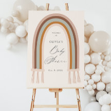 Bohoレインボーアースートーンベビーシャワーウェルカム