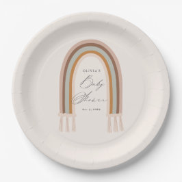 Bohoレインボーアース音色ベビーシャワー ペーパープレート