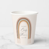 Bohoレインボーアース音色ベビーシャワー 紙コップ (正面)