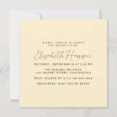 Bohoレインボーウォーターカラーイエローベビーシャワー 招待状 (裏面)