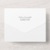 Bohoレインボーウォーターカラースクリプトシック赤ちゃんシャワー オールインワン招待状 (裏面)